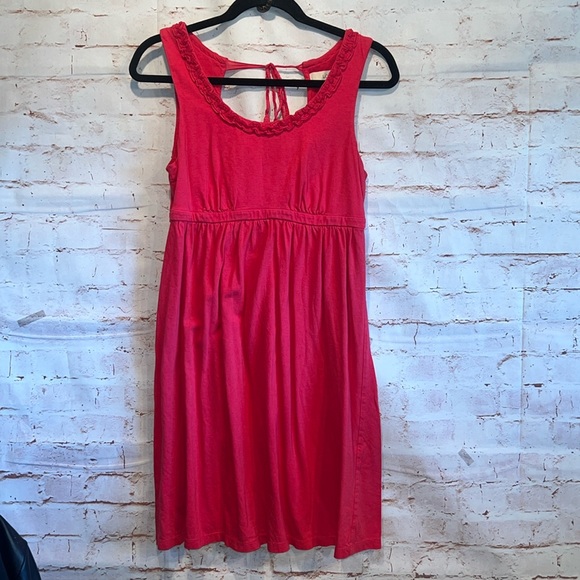 Loft Dress Womens Medium Sleeveless Babydoll Style Pink Scoop Neck casual sun - Picture 1 of 10